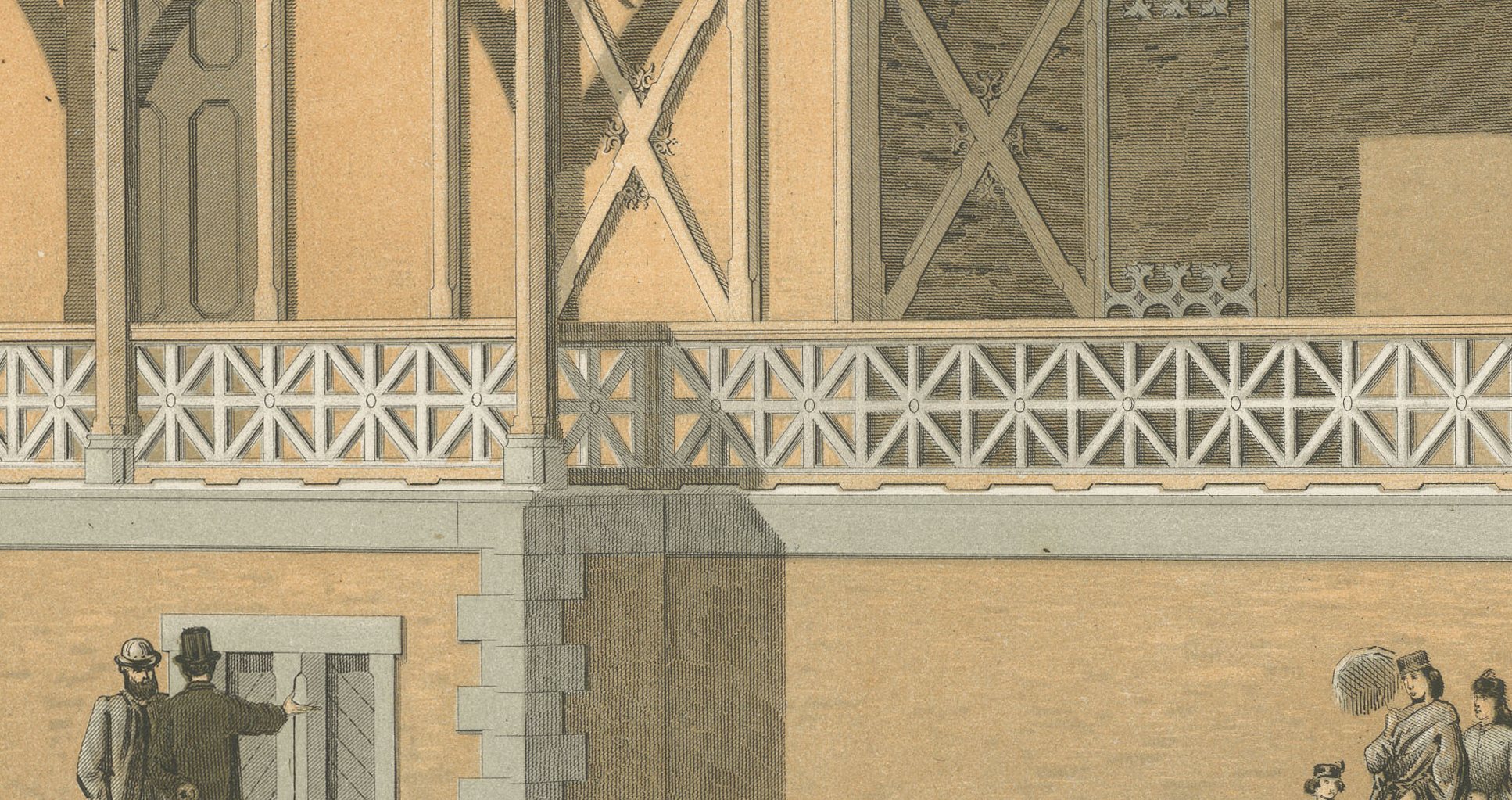 Swiss Chalet Aviary, Perspective, Dutch Architecture Print, Leliman, 1865-1866, view 3