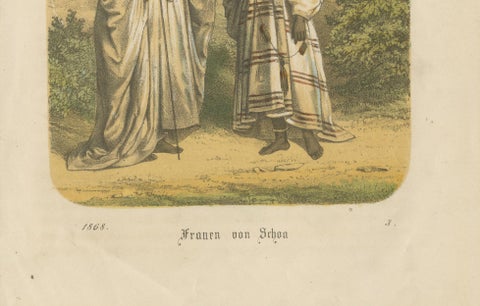 Women of Shoa (Ethiopia), Antique Ethnographic Costume Print, 1868, close-up 2