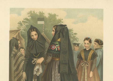 Annaberg Traditional Costume, Dannstedt, Province of Saxony, c.1875, close-up 3