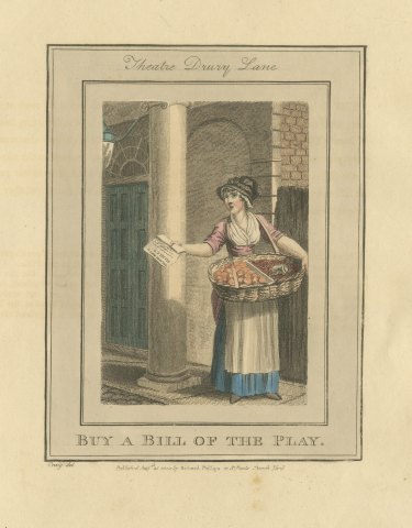 Buy a Bill of the Play, Theatre Drury Lane, Cries of London, 1804