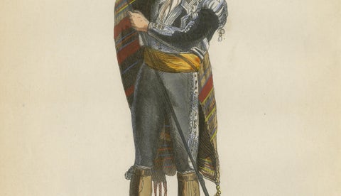 Spanish American from Mexico - Antique Costume Lithograph, c.1852, close-up 4