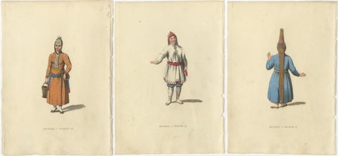 A Visual Journey through 19th-Century Russian Ethnic Attire, Engraved in 1814, view 5