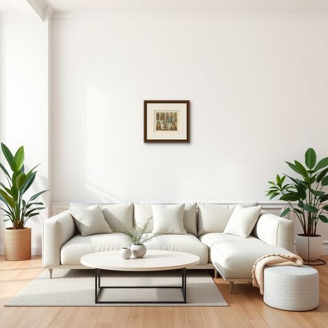 Pl. 100 Antique Print of American Costumes Racinet, 'circa 1880', shown framed in a room