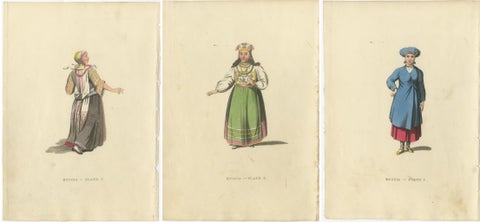 Traditional Attires of Finnish, Estonian and Angria Women in Former Russia, 1814, view 5