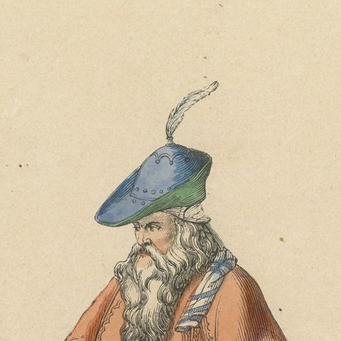 The Stature of a Milanese Noble: An Lithographic Artistic Depiction, 1847, close-up 5
