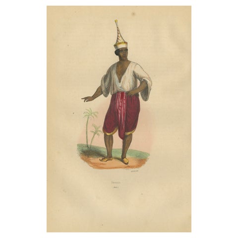 Traditional Siamese Attire: A 19th Century Ethnographic Portrait from Thailand
