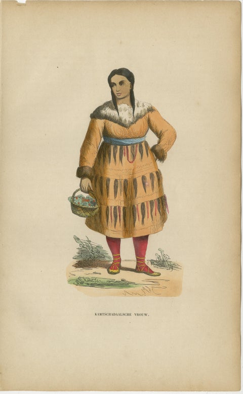 Antique Arctic Peoples & Northern Tribes Costume Prints, Set of 9, c.1852, view 6