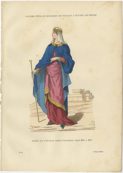 Gaulish to Carolingian Women’s Costume, French Historical Prints, 5-Plate Set, view 5