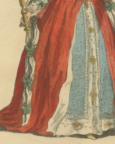 Elizabeth Queen of England as Protectress of Holland in 1585, Jefferys, 1757, close-up 2