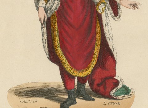 Commander of Saint Stephen of Hungary, Hand Colored Wood Engraving, 1844, close-up 2