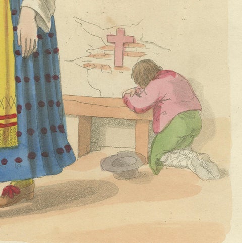 Costume Print of Naples Woman with Grapes, Published London 1824, close-up 1