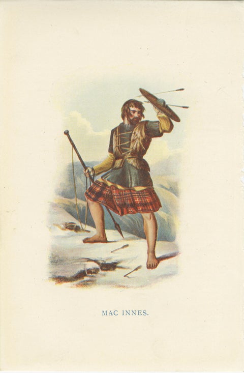 Set of 4 Original Antique Prints of Costumes of the Clans of Scotland, view 4