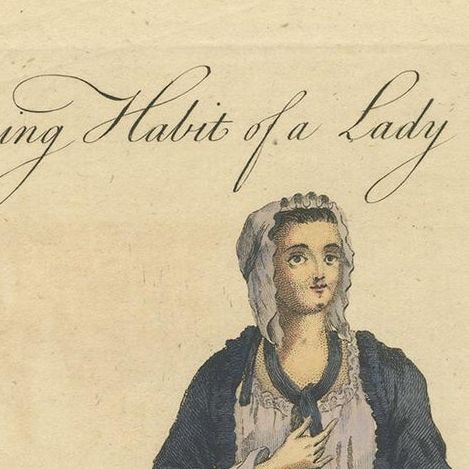 Antique Costume Print of the Morning Habit of a Lady of Venice by Coote 'c.1760', close-up 1