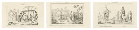 Antique Oceania Engravings, Guam Chamorro Life, Distillery and Costumes, 1836