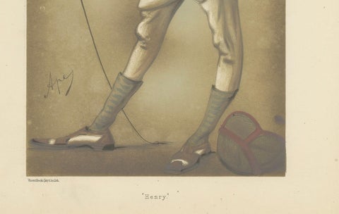 Elegant Defense: 'Henry' in Fencing Regalia, Vanity Fair by 'Ape', 1880, close-up 1