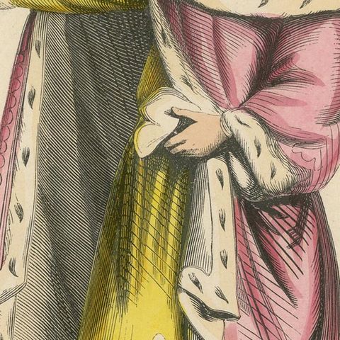 The Esteemed Jurist: A Magistrate's Robe in an Original Lithograph, 1847, close-up 5