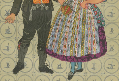 Walcheren Couple in Bright Festival Dress, 1780–1870, with Parisian Elegance, close-up 1