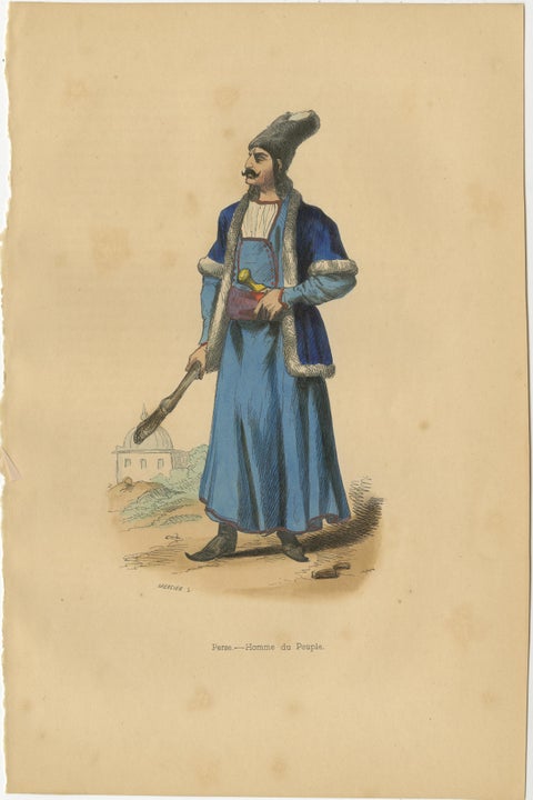 1844 Persian Cultural Figures: Engraved Prints of Traditional Attires, view 4