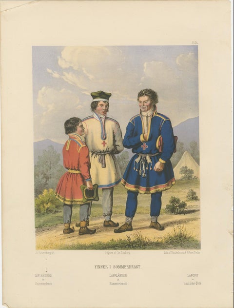 Norwegian Sámi Attire, Summer Dress from Laplanders in Finnmark, c.1860, close-up 6