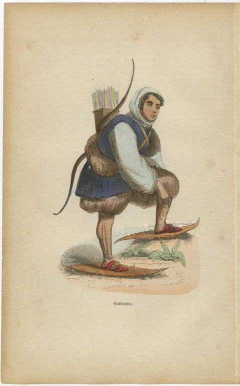Antique Arctic Peoples & Northern Tribes Costume Prints, Set of 9, c.1852, view 2