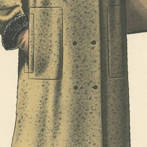 Vintage Fashion Print ‘Pl. 16503’ published in Le Tailleur Moderne, 1954, close-up 2