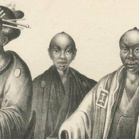 Antique Lithograph of Chinese Figures in Tradional Attire, Brodtmann 1827, close-up 6