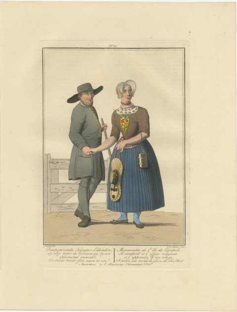 Mennonites of Kampereiland on the Way to Meeting, Dutch Costume, circa 1820, view 2