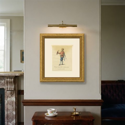 Habit of an English Page in the Reign of Edward VI, Jefferys Costume Plate, 1757, shown framed on a wall