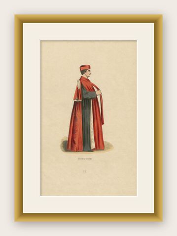 In Council and Commerce: A Venetian Senator in Robes of Office, 1847, shown framed