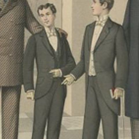 Antique Print of Fashion in February 1896 by Klemm & Weiss, circa 1900, close-up 2