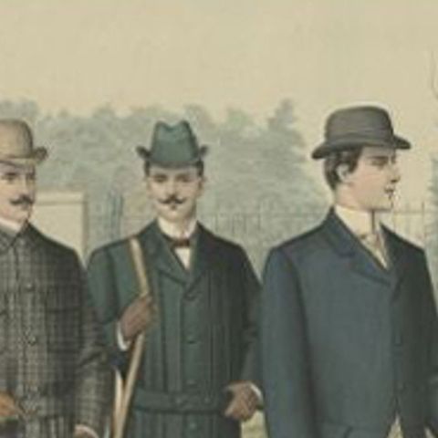 Antique Print of Fashion in August 1897 by Klemm & Weiss, circa 1900, close-up 1