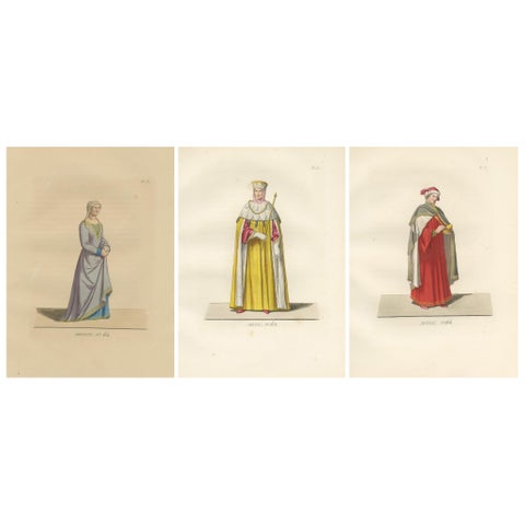 Florentine Matron, Roman Senator & Renaissance Physician in Historic Dress, 1845