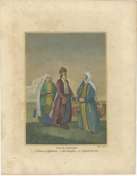 Nagai Tartars, Traditional Dress of Women of Distinction, c.1810 Engraving, view 2