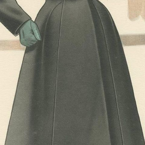 Vintage Fashion Print 'Pl. 16528' Published in Le Tailleur Moderne, 1954, close-up 2