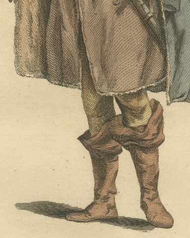 Man of Bohemia in Fur Hat and Fur-Lined Cloak, Costume of 1577, Jefferys 1757, close-up 3