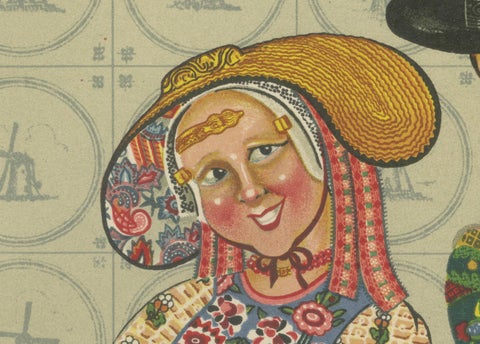 Radiant Festival Dress of South Beveland Couple, ca. 1780–1840, Published 1932, close-up 5