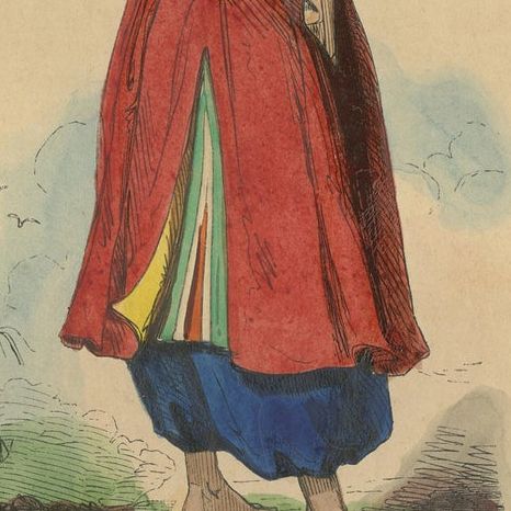 Antique Costume Print of a Young Lady of Cochinchina by Wahlen, 1843, close-up 2