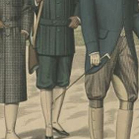 Antique Print of Fashion in August 1897 by Klemm & Weiss, circa 1900, close-up 2