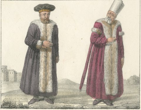 The Grand Vizier, the Kaimakam, the Reis Efendi and a Secretary of State, 1842, close-up 2