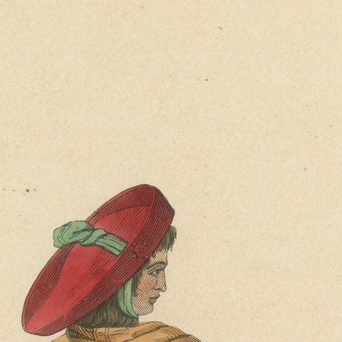 German Nobleman of the Middle Ages: Elegance in Profile, 1847, close-up 4
