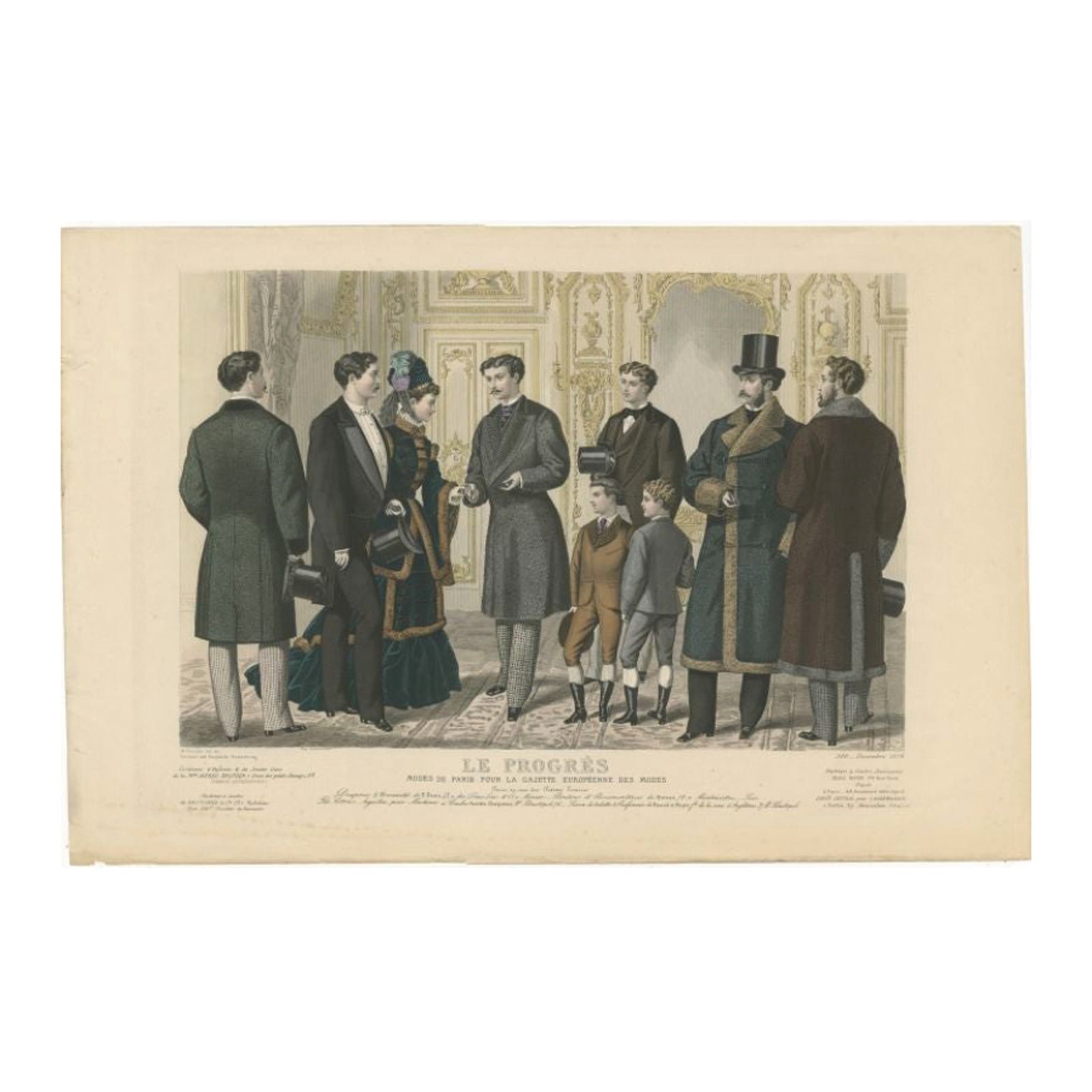 Antique Men Fashion Print of the 19th Century