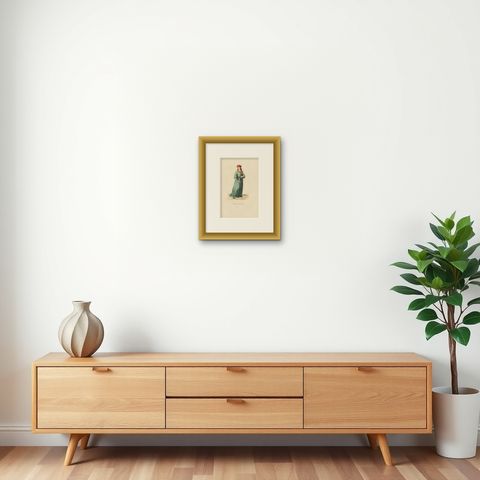 Aristocratic Elegance in the Court of King Henry VI: A Noble Lord Dressep Up, shown framed on a wall