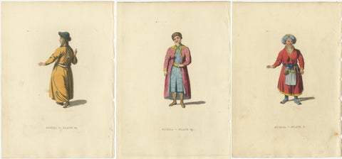 Cultural Tapestry: Traditional Female Attire of 19th Century Russia, 1814, view 2