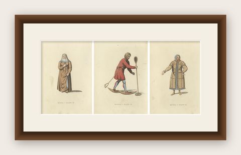 Traditional Attire of the Ostiak: A Glimpse into 19th Century Siberian Culture, shown framed