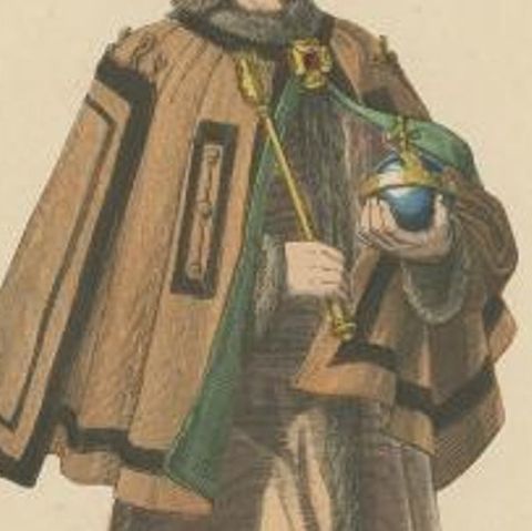 German Prince Antique Costume Print by Lipperheide, c.1880, close-up 2