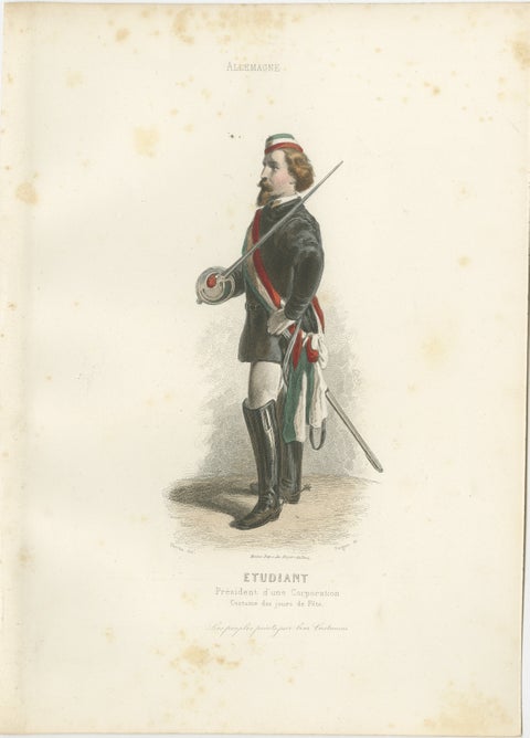Set of Four Antique German & Bavarian Folk Costume Engravings, circa 1850, view 5