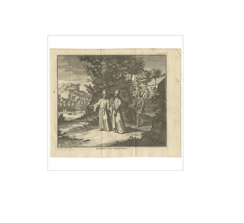 Antique Print of the Clothing of the Tonkin People ‘Vietnam’ by I. Tirion, 1730, view 3
