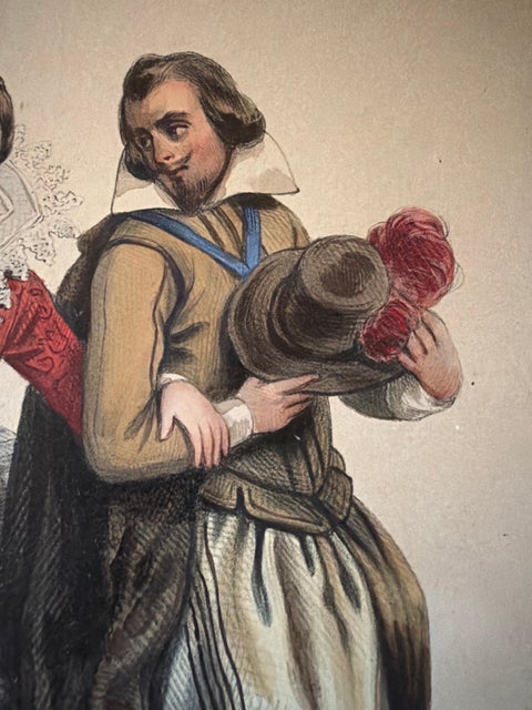 Henri IV & Marie de' Medici French Court Costume Lithograph, 1847, view 2