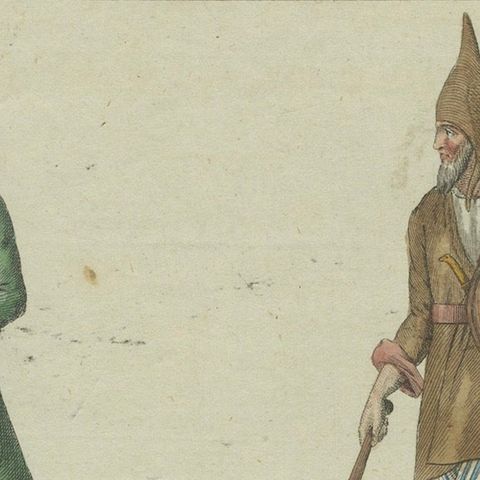 Antique Hand-Colored Print of Turkish or Ottoman Costumes Plate XII, circa 1800, close-up 5