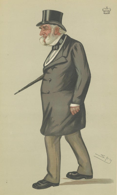 Victorian Aristocrat with Top Hat, Vanity Fair “Lord Leicester’s Nephew” 1883, close-up 2